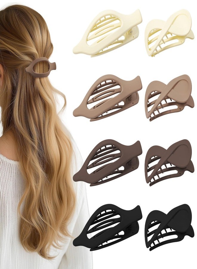 Sunolga 8 Pcs French Flat Hair Clips for Women Matte Claw Clips for Thick & Thin Hair No-Slip Hair Claw Strong Hold Styling Barrettes Accessories - Image 1